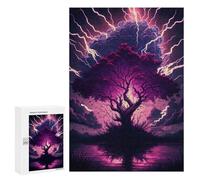 Puzzle 300 PCS Per Adolescenti Electric Storm Tree Reflection Puzzle Per Adulti Migliora La Memoria Interazione Genitore-figlio Giocattolo Gioco Intellettuale 300 PCS