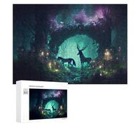 Puzzle 300 PCS Per Adolescenti Enchanted Forest with Mystical Creatures Puzzle Per Adulti Giochi Rilassanti Perfetto Per Decorare E Regalare A Tutta La Famiglia 300 PCS