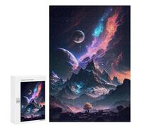 Puzzle 300 PCS per Adolescenti Everest Celestial Space Puzzle per Adulti Giocattolo Decorazione Da Parete Difficile Difficile Impegnante Da Completare 300 PCS