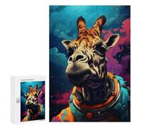 Puzzle 300 PCS Per Adolescenti Giraffe Astronaut Space Suit Puzzle Per Adulti Puzzle Migliorano La Memoria Sfida Educativa Regali Unici Per Compleanno 300 PCS