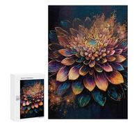 Puzzle 300 PCS Per Adolescenti Glowing Abstract Flower Art Puzzle Per Adolescenti Migliora La Memoria Difficile Da Completare Divertimento in Famiglia E Serata Di Giochi 300 PCS