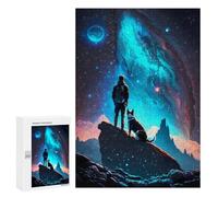 Puzzle 300 PCS per Adolescenti Man and Dog Adventure Puzzle Giochi Famiglia Assemblaggio Modelli Compleanno E Natale 300 PCS