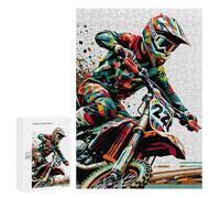Puzzle 300 PCS Per Adolescenti Motocross Wpap Pop Art Puzzle Per Adulti Giochi Rilassanti Quadri Da Parete Offerta Come Regalo Per Tutta La Famiglia 300 PCS