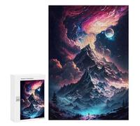 Puzzle 300 PCS per Adolescenti Mountain Nebula Galaxy Puzzle per Adulti Gioco Pratico Regalo di Compleanno Regalo Di Compleanno, Regali, 300 PCS