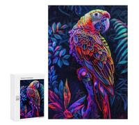 Puzzle 300 PCS Per Adolescenti Neon Parrot in Jungle Puzzle Per Adulti Giocattoli Antistress Difficile Difficile Per È Ideale Come Regalo 300 PCS