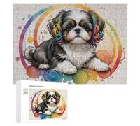 Puzzle 300 PCS Per Adolescenti Rainbow Shih Tzu Art Print Puzzle Per Adulti Giochi Rilassanti Perfetto Per Decorare E Regalare A Tutta La Famiglia 300 PCS