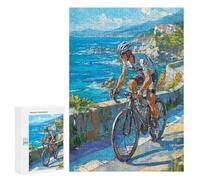 Puzzle 300 PCS Per Adolescenti Ride by The Sea Coastal Cycling Adventure Puzzle Per Adulti Per Divertimento in Famiglia Aiuta Ad Allenare Il Cervello Gioco Dal Design Bellissimo 300 PCS