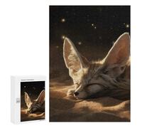 Puzzle 300 PCS Per Adolescenti Sleeping Fennec Fox in The Desert Puzzle Per Adulti Giocattoli Fai Da Te Ma Divertenti E Umoristici Sfida Educativa 300 PCS