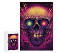 Puzzle 300 PCS Per Adolescenti Spooky Skulls Halloween Decorations Puzzle Per Adolescenti Analisi E Logica Allena Il Tuo Cervello E Le Tue Mani Gioco Di Sfida Unico 300 PCS