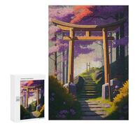 Puzzle 300 PCS per Adolescenti Stairs and Torii Gate Puzzle per Adulti Giocattolo Decorazione Da Parete Difficile Difficile Impegnante Da Completare 300 PCS