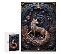 Puzzle 300 PCS Per Adolescenti Steampunk Red Fox Art Deco Puzzle Per Adulti Giochi Rilassanti Perfetto Per Decorare E Regalare A Tutta La Famiglia 300 PCS