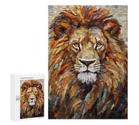 Puzzle 300 PCS Per Adolescenti Stunning Lion Mosaic Artwork Puzzle Per Adolescenti Analisi E Logica Allena Il Tuo Cervello E Le Tue Mani Gioco Di Sfida Unico 300 PCS