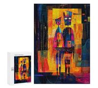Puzzle 300 PCS Per Adolescenti The Arnolfini Portrait - Geometric Abstract Expressionism Puzzle Per Adulti Giocattoli Antistress Difficile Difficile Per È Ideale Come Regalo 300 PCS