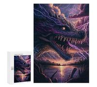 Puzzle 300 PCS Per Adolescenti Thunder Dragon's Roar Puzzle Per Adulti Migliora La Memoria Interazione Genitore-figlio Giocattolo Gioco Intellettuale 300 PCS