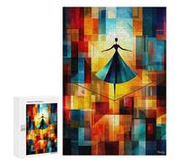 Puzzle 300 PCS Per Adolescenti Tightrope Walker - August Macke Inspired - Geometric Abstract Balance Art Puzzle Per Adulti Giocattoli Antistress Decorazione Perfetta Regali Per La Riduzione Dello Stre