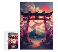 Puzzle 300 PCS per Adolescenti Torii Gate Giappone Icon Puzzle Gioco Di Ingegnere Alleviatore Di Stress Sfidante per Completare 300 PCS