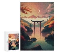 Puzzle 300 PCS per Adolescenti Torii Gate in The Lake Puzzle Giochi Famiglia Assemblaggio Modelli Compleanno E Natale 300 PCS