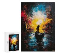 Puzzle 300 PCS Per Adolescenti Voyage Into Light - Expressionist Abstract River Journey Puzzle Per Adulti Giocattoli Antistress Difficile Difficile Per È Ideale Come Regalo 300 PCS