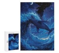 Puzzle 300 PCS Per Adolescenti Whale Riding Ocean Wave Puzzle Per Adolescenti, Ma Divertenti E Umoristici, Sfida Educativa, Gioco Intellettuale 300 PCS