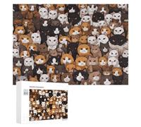 Puzzle 300 PCS Per Adulti Cat Crowd Compilation Puzzle Per Adulti Giochi Per Famiglie Difficili Difficili Per Compleanno, Natale 300 PCS