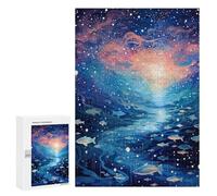 Puzzle 300 PCS Per Adulti Cosmic School of Fish Puzzle Per Adolescenti Giocattolo Decorazione Da Parete Decorazione Perfetta Difficile Da Completare 300 PCS
