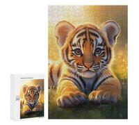 Puzzle 300 PCS Per Adulti Cute Tiger Cub Baby Puzzle Per Adulti Giochi Per Famiglie Difficili Difficili Per Compleanno, Natale 300 PCS
