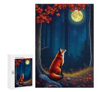 Puzzle 300 PCS Per Adulti Fox Under The Full Moon Puzzle Per Adulti Giochi Divertenti Analisi E Logica Regali Unici Per Compleanni 300 PCS