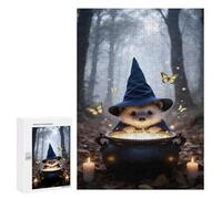 Puzzle 300 PCS Per Adulti Hedgehog Wizard with Cauldron in Forest Puzzle Rompicapo Gioco Regalo Per Donne Attività Divertenti Da Fare A Casa 300 PCS