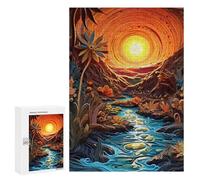 Puzzle 300 PCS Per Adulti Sunset over The River Puzzle Per Adulti Giochi Rilassanti Analisi E Logica Riduzione Dello Stress Regali 300 PCS