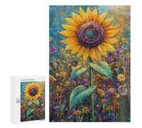 Puzzle 300 PCS Sunflower Garden Painting Puzzle Per Adolescenti Migliorano La Memoria Difficili E Stimolanti Rompicapo Giochi Per Famiglie 300 PCS