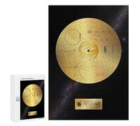 Puzzle 300 PCS Voyager 1 Golden Record Puzzle Per Adulti Puzzle Regalo Di Compleanno Difficile E Sfida Gioco Impegnativo Regali 300 PCS