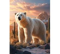 Puzzle 300 Pezzi Adulti Montagne del deserto dell'orso, Fai da Te puzzle difficili adulti 300 pezzi 40x28cm, Intrattenimento Creativo, Divertimento, Gioco di Abilità per Tutta la Famiglia