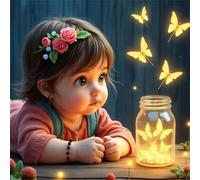 Puzzle 300 Pezzi Adulti Ragazza curiosa farfalla, Fai da Te puzzle difficili adulti 300 pezzi 35x35cm, Intrattenimento Creativo, Divertimento, Gioco di Abilità per Tutta la Famiglia