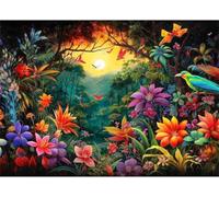 Puzzle 300 Pezzi Alba Nella Giungla Fiori Giochi educativo e Giocattoli Sfida Puzzle Impossible Jigsaw Puzzle Classici per Adulti 38 x 26 cm 300 Pezzi Puzzle Adulti