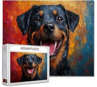 Puzzle 300 Pezzi Animale Cane Impossibili Puzzle Gigante Adulti Difficili Wooden Jigsaw Arte, Possono Stimolare Pensiero Delle Persone Con Poster Incluso, Regalo per Uomini Donne e Anziani 38x26cm X-0