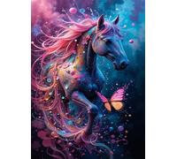 Puzzle 300 Pezzi Animale Cavallo Farfalla Gioco Educativo Sfida Impossibile Divertente Adatto Come Decorazione da Parete e Regalo Puzzle Classici 300 Pezzi 40 x 28 cm