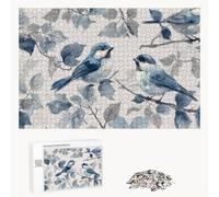 Puzzle 300 Pezzi - Bird & Blu - Puzzle in Legno Durevole con Lettere sul Retro - 40 x 28 cm - Hobby Creativo Senza Polvere - Articolo per Collezionisti e 14 Anni in Su P3#599