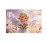 Puzzle 300 Pezzi, Carino Puzzle Arte 40x28cm Jigsaw Grandi Dimensioni per Adulti, Jigsaw Giochi Intrattenimento Creativo, Classici Gioco Familiare per Decorazione Parete, Regalo Donna Angelo p-1420