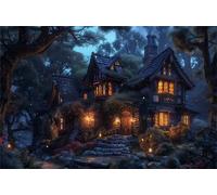 Puzzle 300 Pezzi Casa Nella Giungla Giochi educativo e Giocattoli Sfida Puzzle Impossible Jigsaw Puzzle Classici per Adulti 38 x 26 cm 300 Pezzi Puzzle Adulti