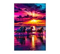 Puzzle 300 Pezzi, Cavallo Animale Crepuscolo Puzzles, Puzzle Impossibile Gioco Logici Sfida Difficile Puzzles 300 Pezzi per Adulti