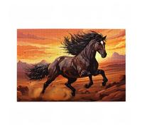 Puzzle 300 Pezzi Cavallo Puzzle Animale Adulti Arte Grandi Dimensioni Jigsaw di Legno con una Scatola e Poster, Impossibili Jigsaw Gioco Familiare for Adulti Principiante, Home Decor 38x26cm D-614