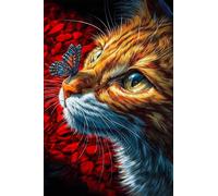 Puzzle 300 Pezzi Farfalla Animale Gatto Puzzles Puzzle Difficile Gioco Educativo e Divertimento 300 Pezzi Puzzles per Adulti 40x28 cm