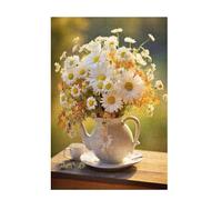Puzzle 300 Pezzi Fiore Puzzle Margherita Adulti Arte Grandi Dimensioni Jigsaw di Legno con una Scatola e Poster, Impossibili Jigsaw Gioco Familiare for Adulti, Home Decor Regalo Donna 38x26cm D-1335