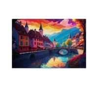 Puzzle 300 Pezzi Fiumi Cittadini Puzzle Adulti 38 x 26 cm Giochi Rilassamento e Intelligence 300 Pezzi Puzzles per Uomini e Donne Regalo Creativo per il Relax