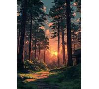 Puzzle 300 Pezzi, Giungle Tramonto Puzzles 38x26 cm, Gioco Educativo Stimolante Rilassamento 300 Pezzi Puzzle per Adulti