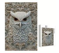 Puzzle 300 Pezzi - Gufo & Flower - Puzzle in Legno Durevole con Lettere sul Retro - 40 x 28 cm - Hobby Creativo Senza Polvere - Articolo per Collezionisti e 14 Anni in Su P3#740