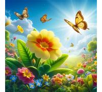Puzzle 300 Pezzi,jigsaw puzzle per adulti 35x35 cm Fiore della farfalla del sole Puzzles Classici,puzzles impegnativo,Impossibile Difficile giochi per tutta la famiglia
