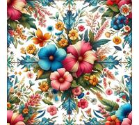 Puzzle 300 Pezzi,jigsaw puzzle per adulti 35x35 cm Floreale blu e rosa Puzzles Classici,puzzles impegnativo,Impossibile Difficile giochi per tutta la famiglia