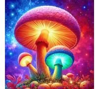 Puzzle 300 Pezzi,jigsaw puzzle per adulti 35x35 cm Funghi Fantastici Puzzles Classici,puzzles impegnativo,Impossibile Difficile giochi per tutta la famiglia