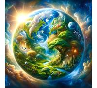 Puzzle 300 Pezzi,jigsaw puzzle per adulti 35x35 cm Paesaggio di terra verde Puzzles Classici,puzzles impegnativo,Impossibile Difficile giochi per tutta la famiglia